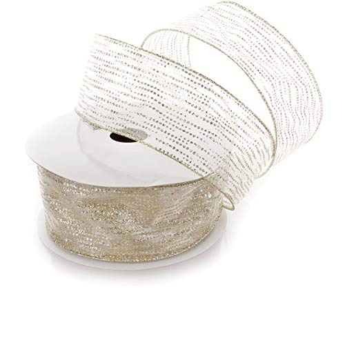 Ivory/Gold Sheer