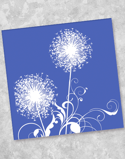 Dandelion Dreams Beverage Napkins - 40 Count Floral Paper Cocktail Napkins for Parties, Weddings, and Tea Time - Elegant Disposable Drink Napkins for Home and Restaurant Use
