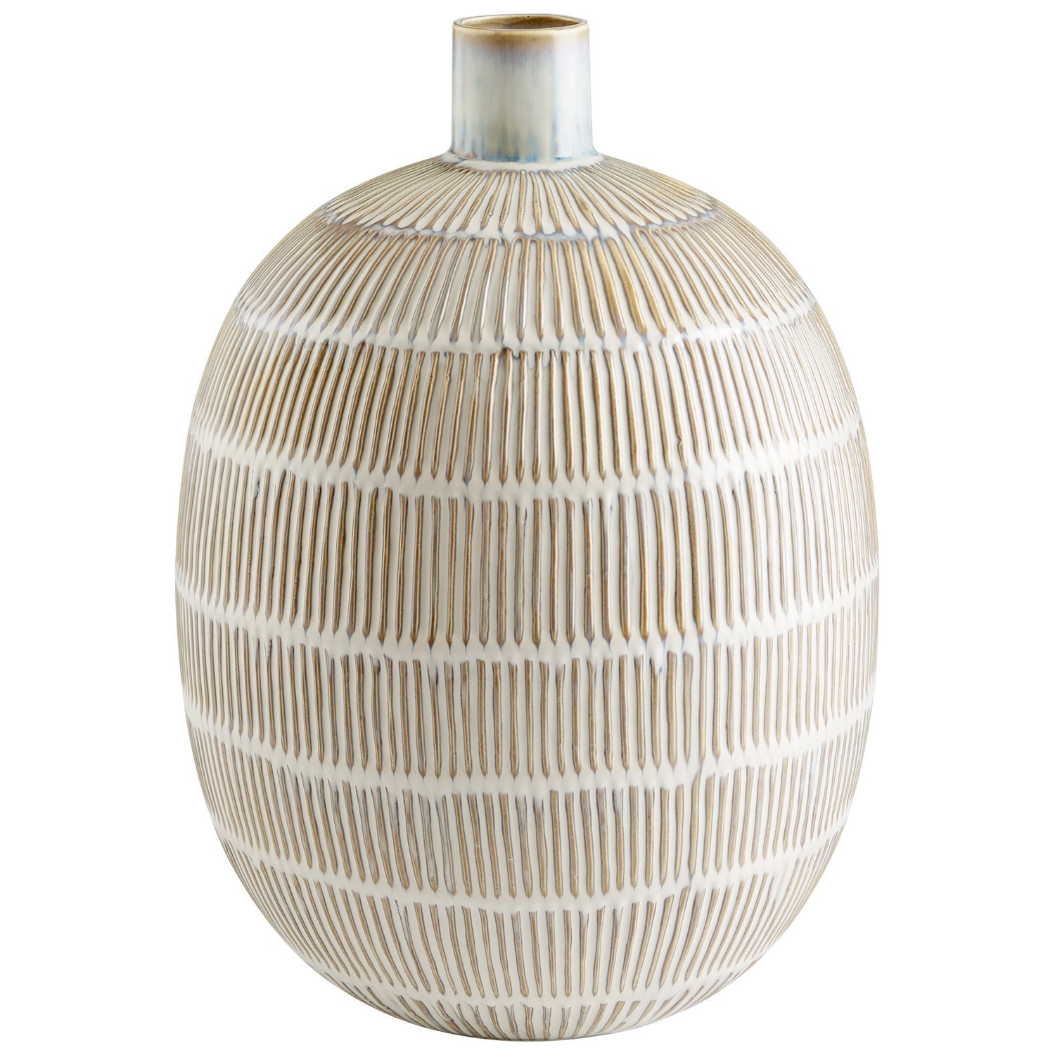 Cyan Design 10925 Saxon Vase - Large Oyster Blue Ceramic Flower Vase for Home Decor, Wedding Centerpieces & Living Room Accents