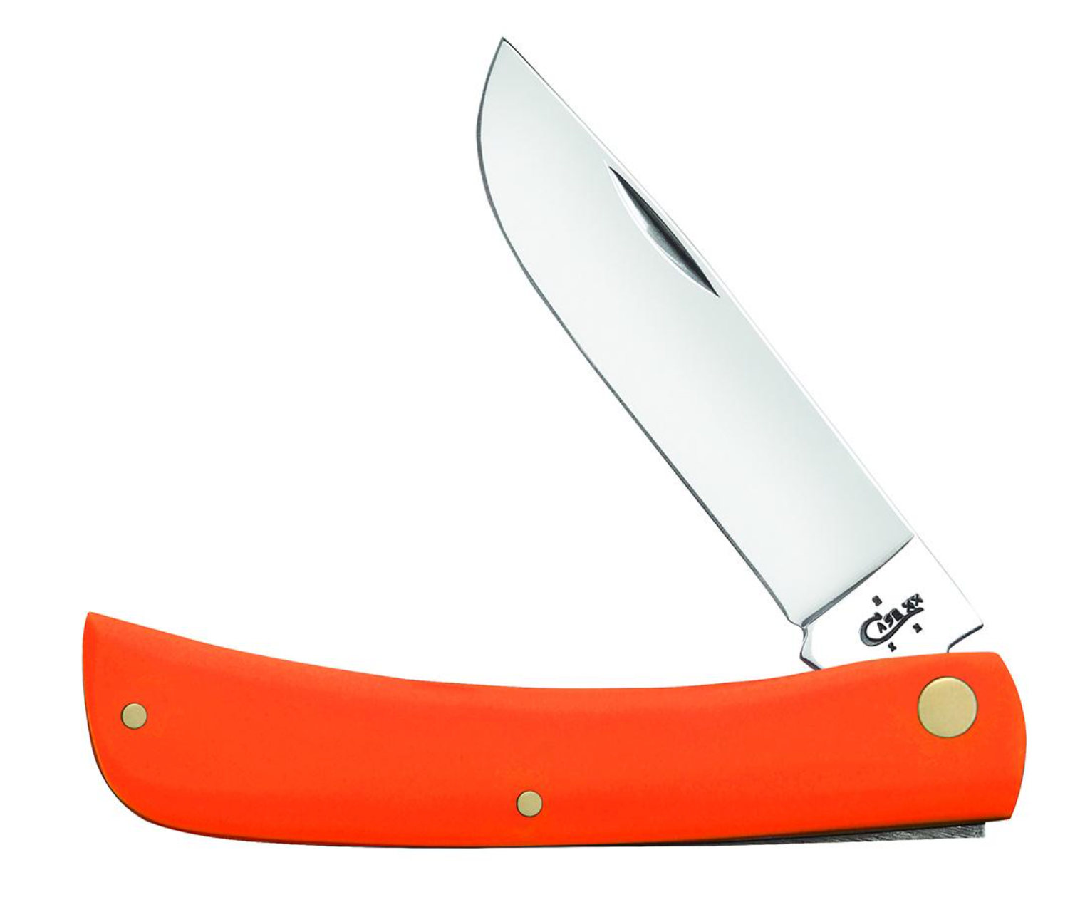 Case Orange Synthetic Sod Buster Jr® Folding Pocket Knife (CASE80502) - Perfect for Outdoor Camping, Gardening & Everyday Carry (EDC)
