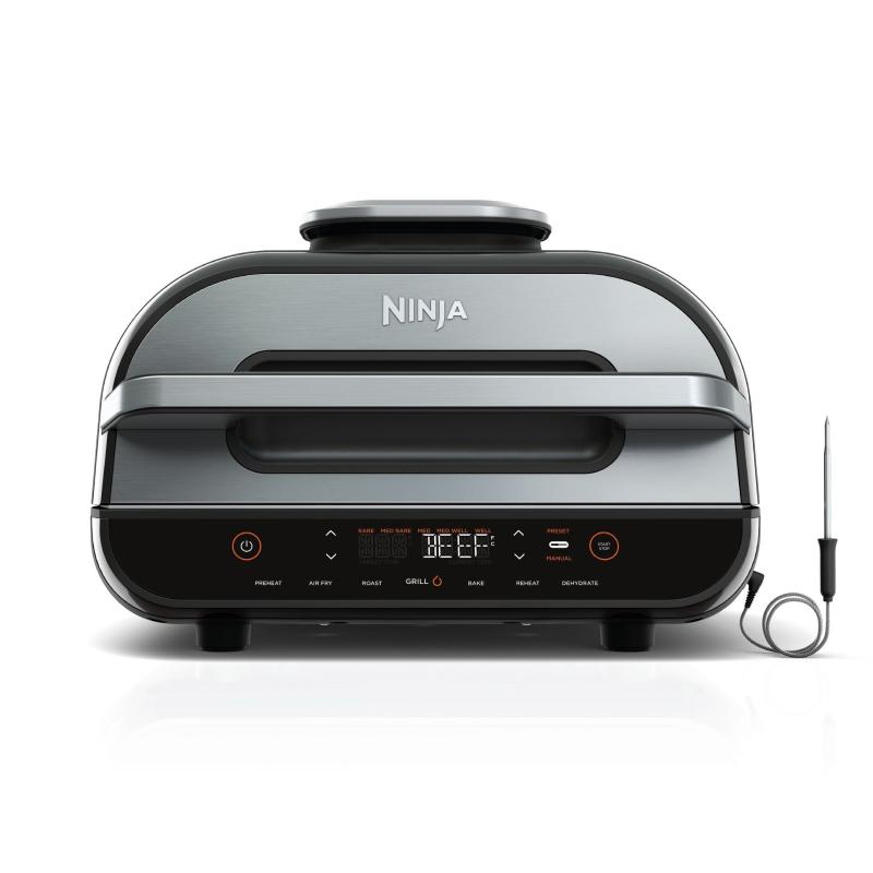 Ninja Foodi Smart XL Grill & Air Fryer Combo - 6-in-1 Indoor Electric Grill with Air Frying, Roasting, Baking, Broiling & Dehydrating - Perfect for Grilling Steaks, Frying Chicken & Healthy Cooking at Home