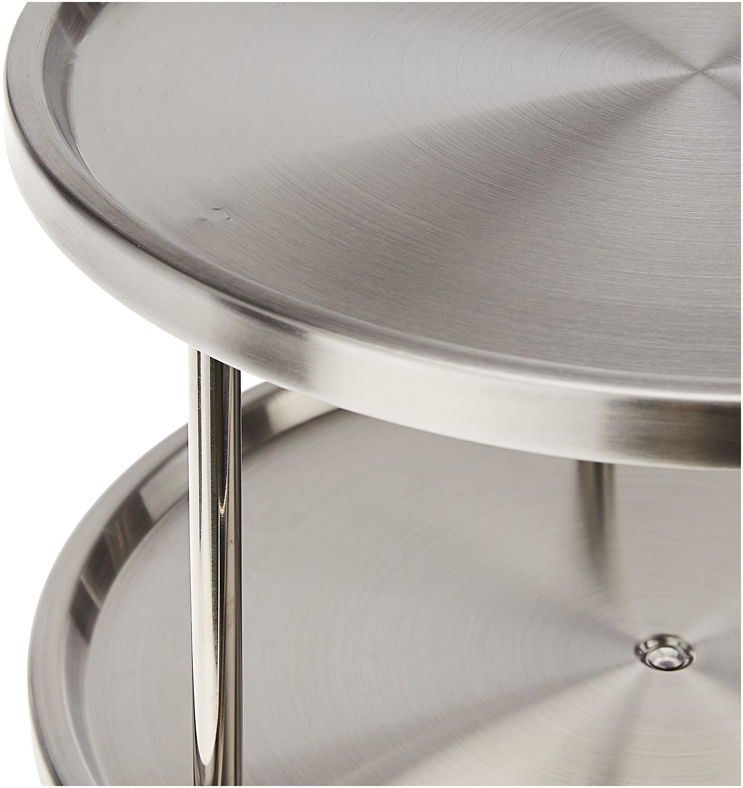 360-Degree Rotating Stainless Steel 2-Tier Spice Rack Organizer - Lazy Susan Cabinet Storage for Kitchen, Pantry & Medicine | Space-Saving Spinning Shelf for Spices, Condiments & Small Items | Perfect for Countertops, Cabinets & Pantry Organization