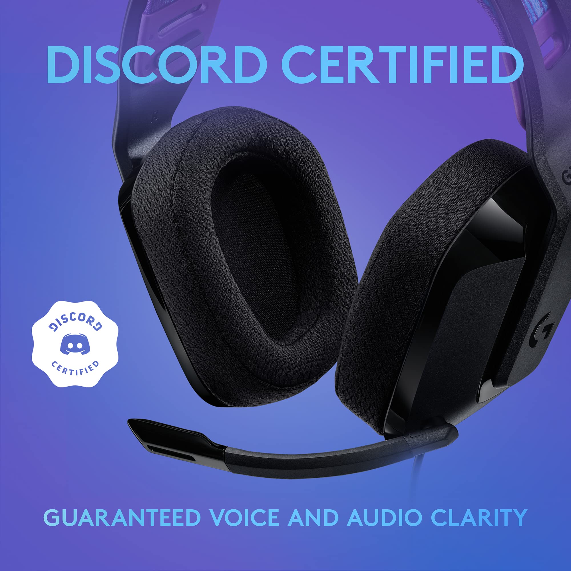 Logitech G335 Wired Gaming Headset with Flip-to-Mute Mic - Lightweight Over-Ear Headphones with Memory Foam Earpads, 3.5mm Audio Jack - Compatible with PC, PS4, PS5, Xbox, Nintendo Switch (Black) - Perfect for Competitive Gaming, Streaming & Online Classes