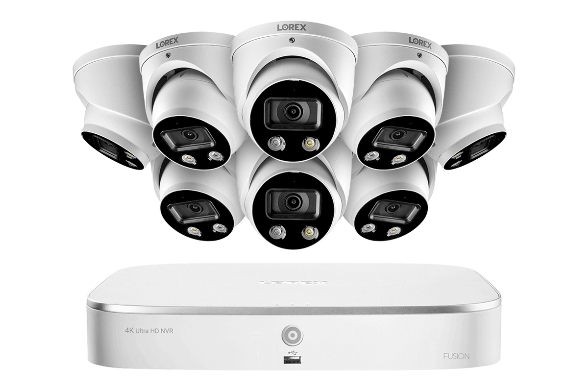 8 Channel 4K NVR Security System with AI Smart Deterrence Dome Cameras - 24/7 Home & Business Surveillance with Motion Detection & Night Vision