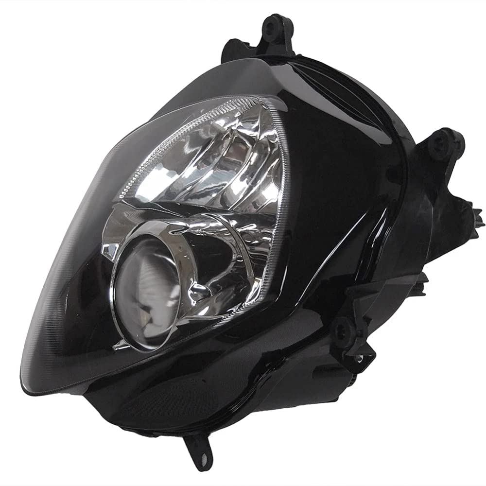 Suzuki GSX-R1000 2007-2008 Motorcycle Headlight Assembly - Clear Front Headlight Housing Replacement for GSXR1000 - Perfect for Night Riding & Off-Road Adventures