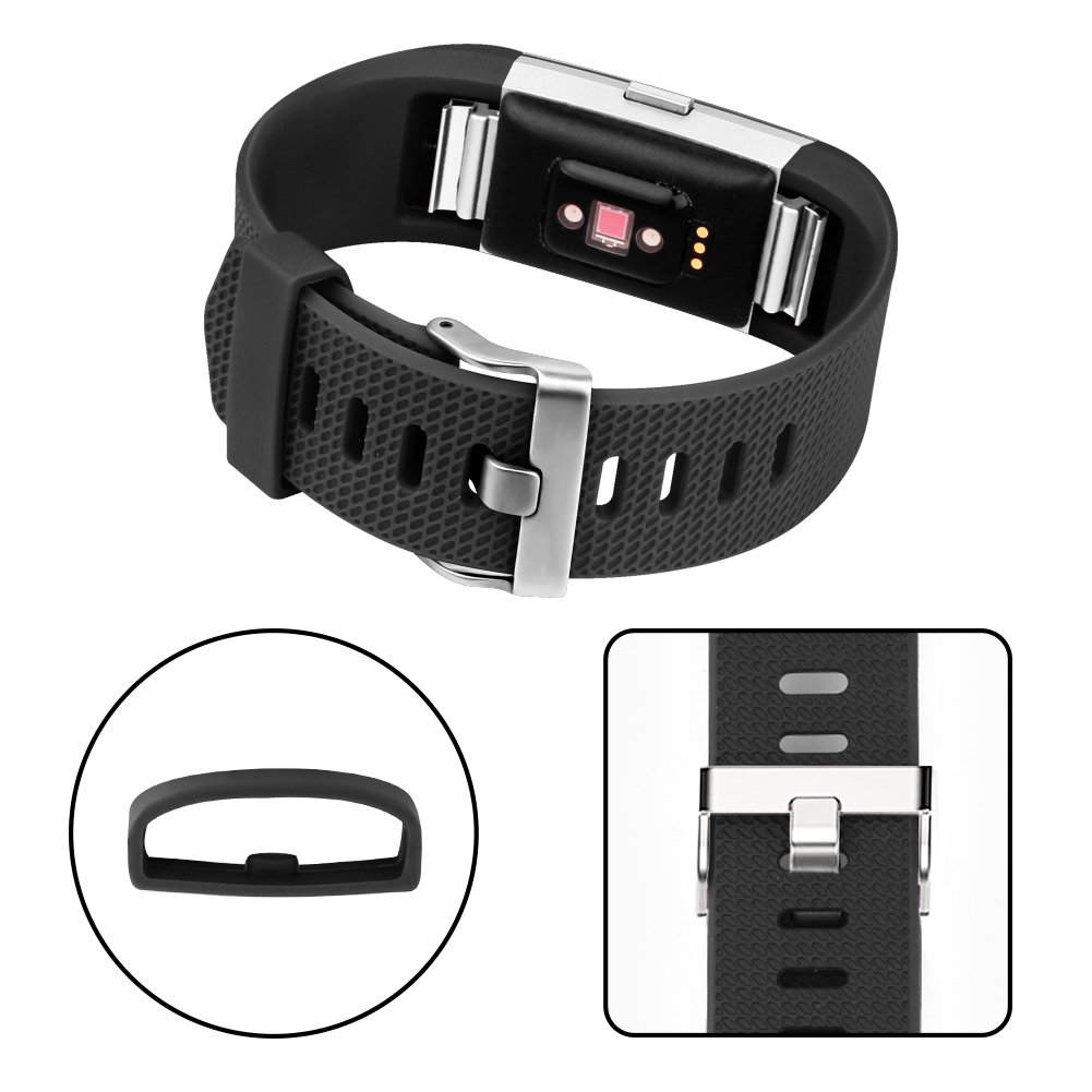 Vancle Replacement Bands for Fitbit Charge 2 - Soft Silicone Watch Strap Accessories (Small/Large Size) - Perfect for Workouts, Running & Daily Wear