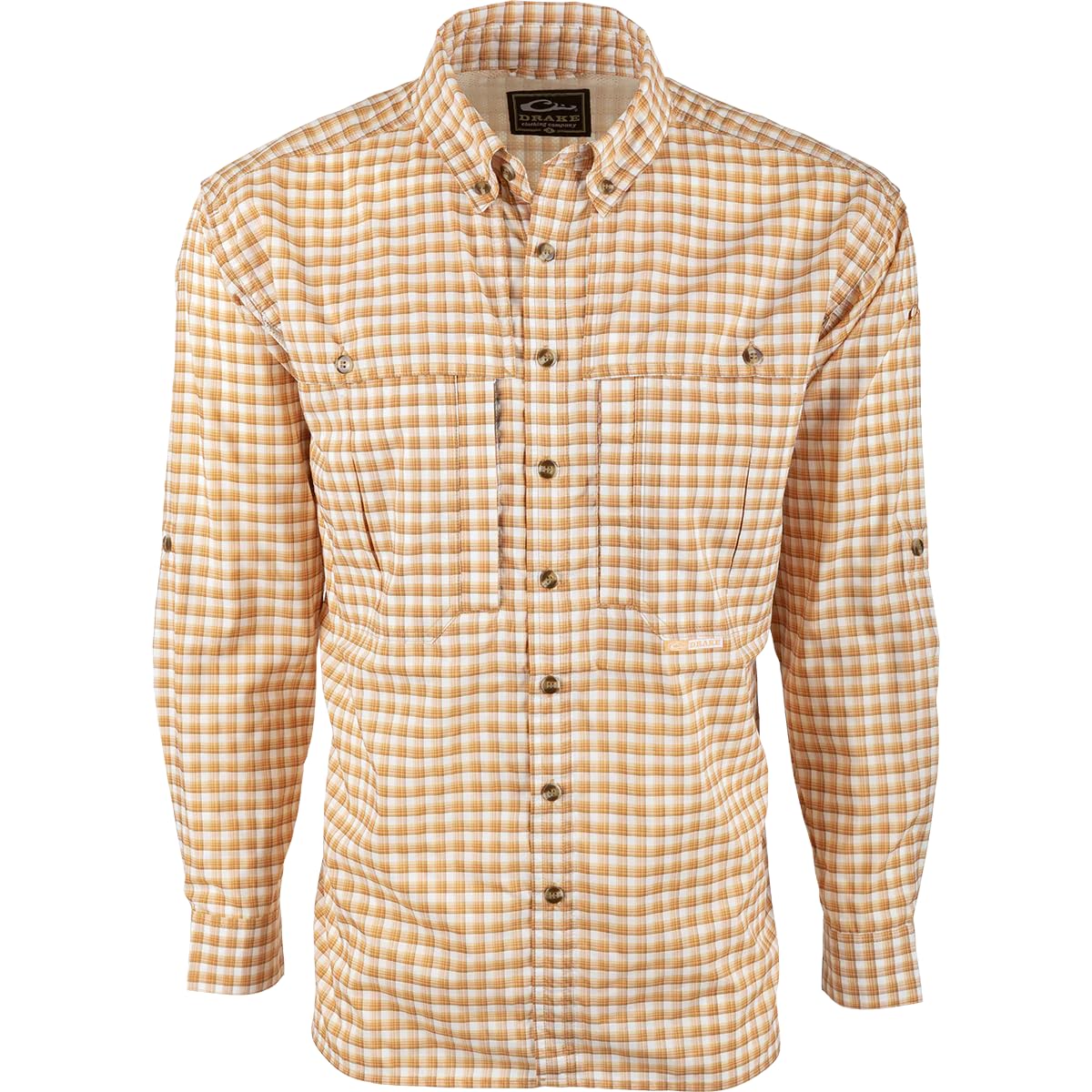 Drake Waterfowl Featherlite Plaid Wingshooter's Long Sleeve Shirt for Men - Gray Plaid Hunting Shirt - Medium Size - Perfect for Upland Bird Hunting & Outdoor Adventures