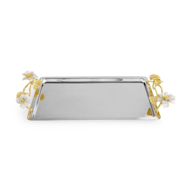 Elegant Gardenia Serving Tray - Bamboo Wood Cheese Board & Charcuterie Platter for Entertaining, Weddings, and Home Decor | Perfect for Cheese, Fruits, and Appetizers