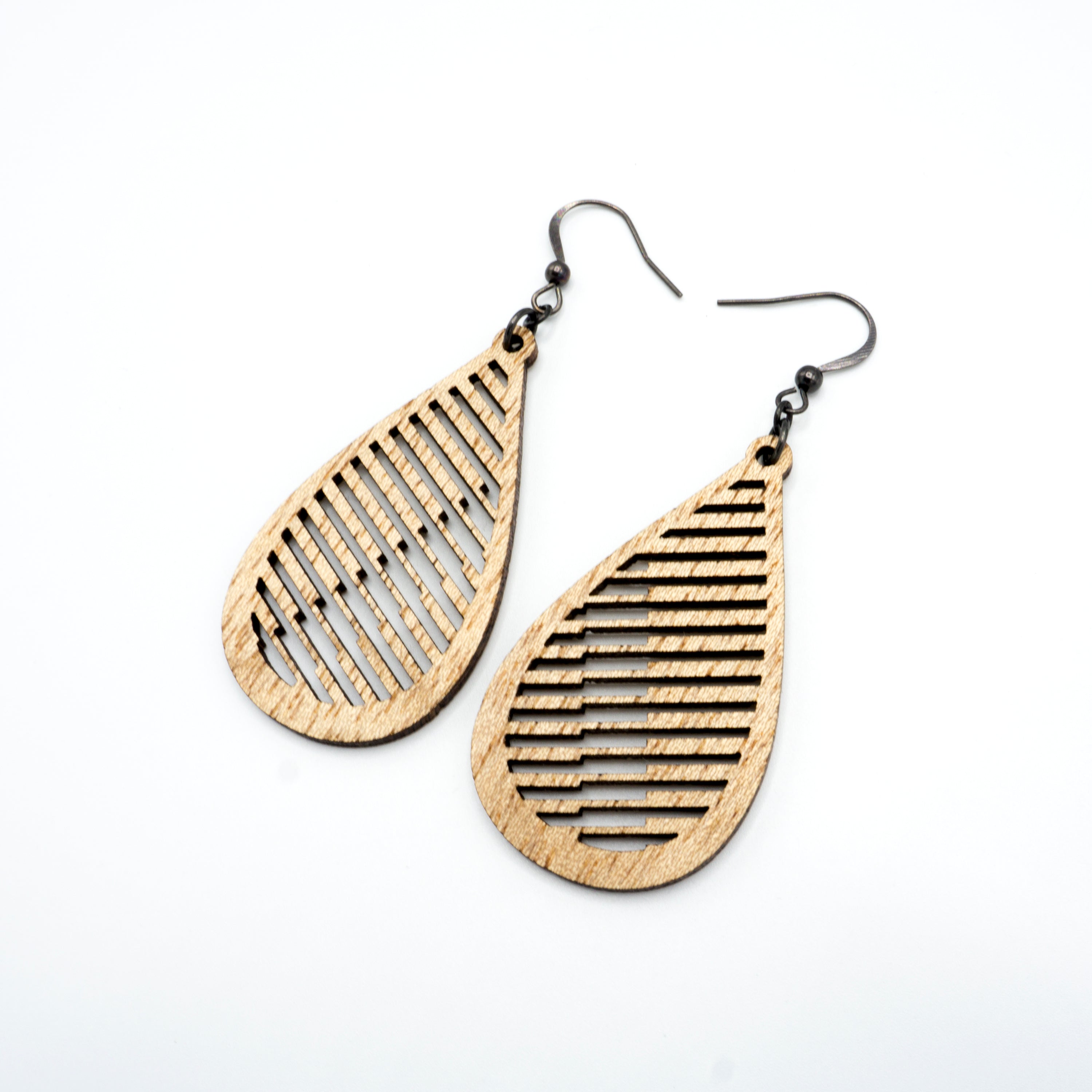 Handmade Mahogany Wood Drop Earrings for Women | Boho Chic Dangle Earrings | Lightweight & Hypoallergenic | Perfect for Casual Wear, Parties & Special Occasions