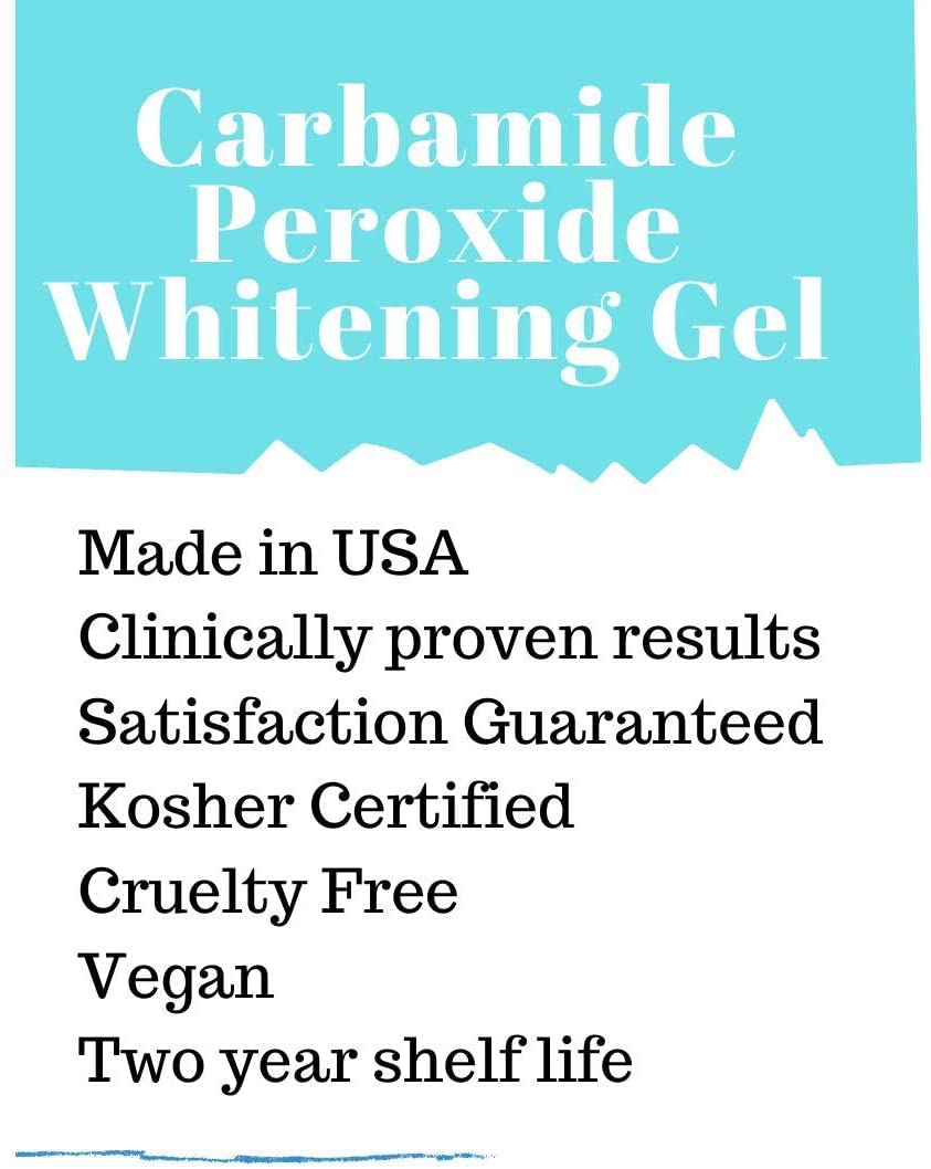 10 Syringes (3ml) 44% Carbamide Peroxide Teeth Whitening Gel - Professional Strength for Brighter Smile | At-Home & Dental Office Use