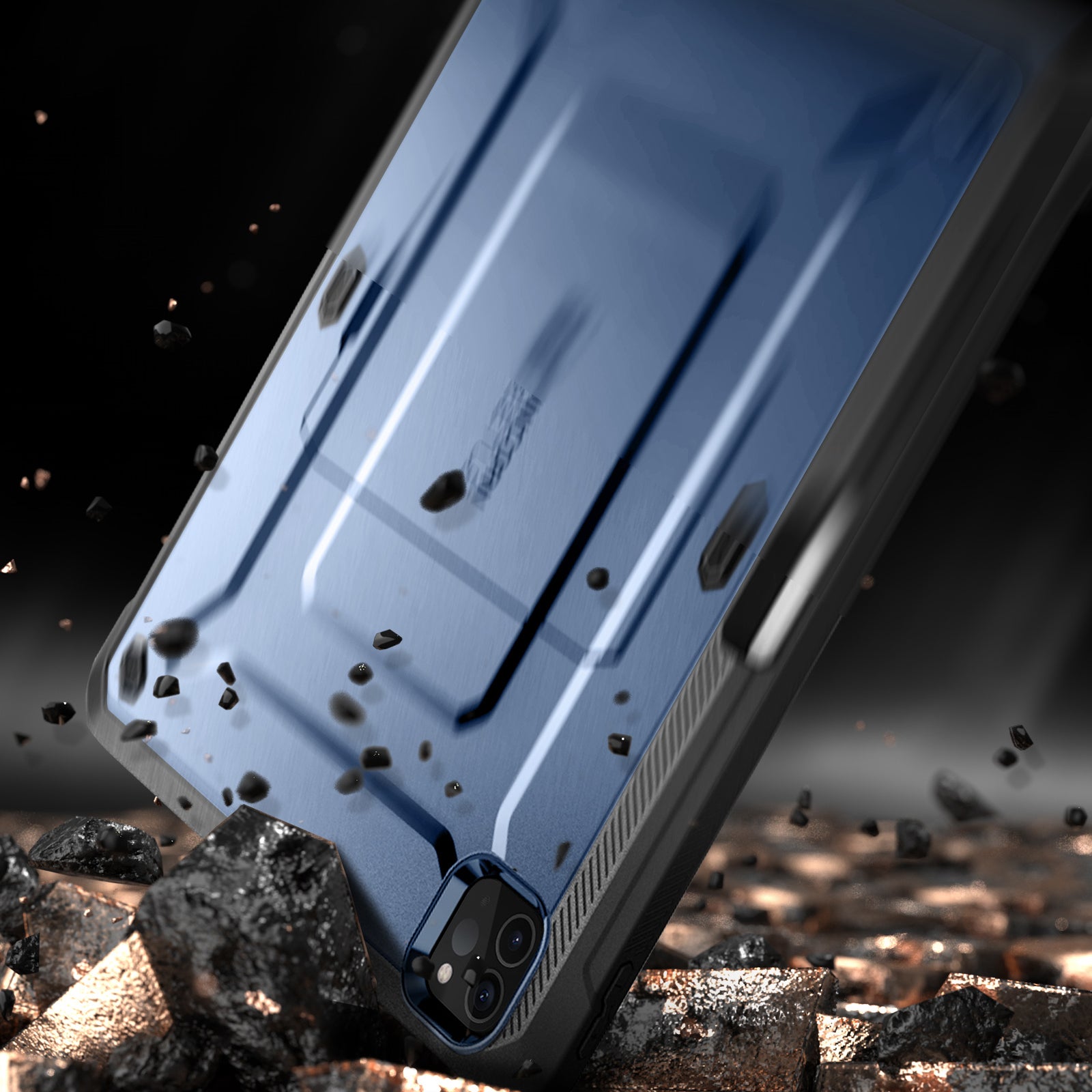 iPad Pro 11 Inch (2021) Unicorn Beetle Pro Rugged Case - Shockproof & Drop Protection, Metallic Blue - Perfect for Outdoor Adventures & Daily Commuting