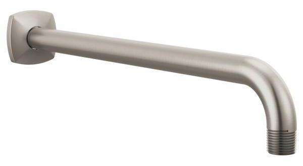 Brizo 83867 NK 13-Inch Wall Mount Shower Arm with Flange in Luxe Nickel Finish - Perfect for Modern Bathroom Renovations and Spa-Like Shower Experiences