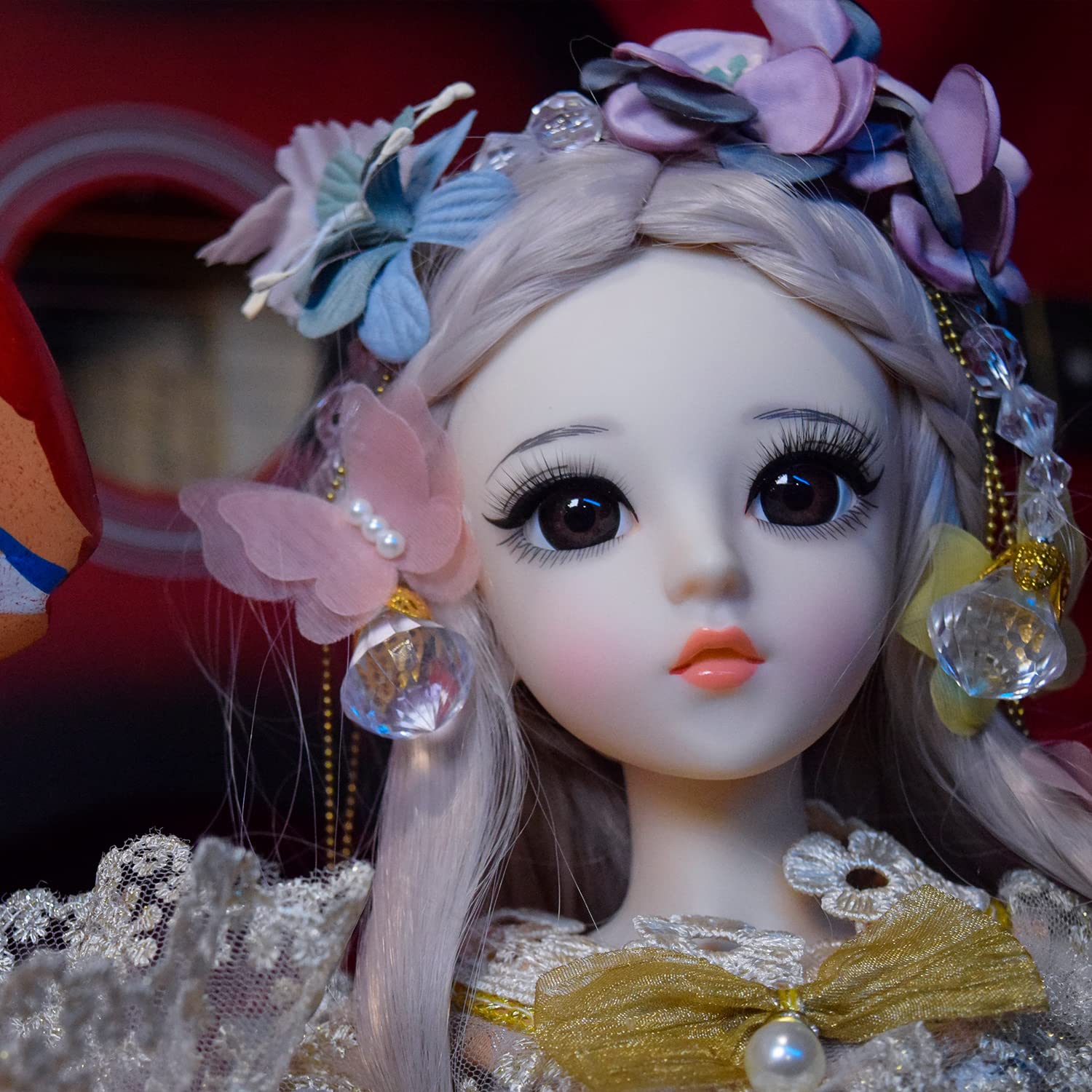 1/3 BJD Doll Ball Jointed Doll 24in Princess SD Doll with Makeup & Full Accessories (Carina) - Perfect for Collectors, Photography, and Cosplay