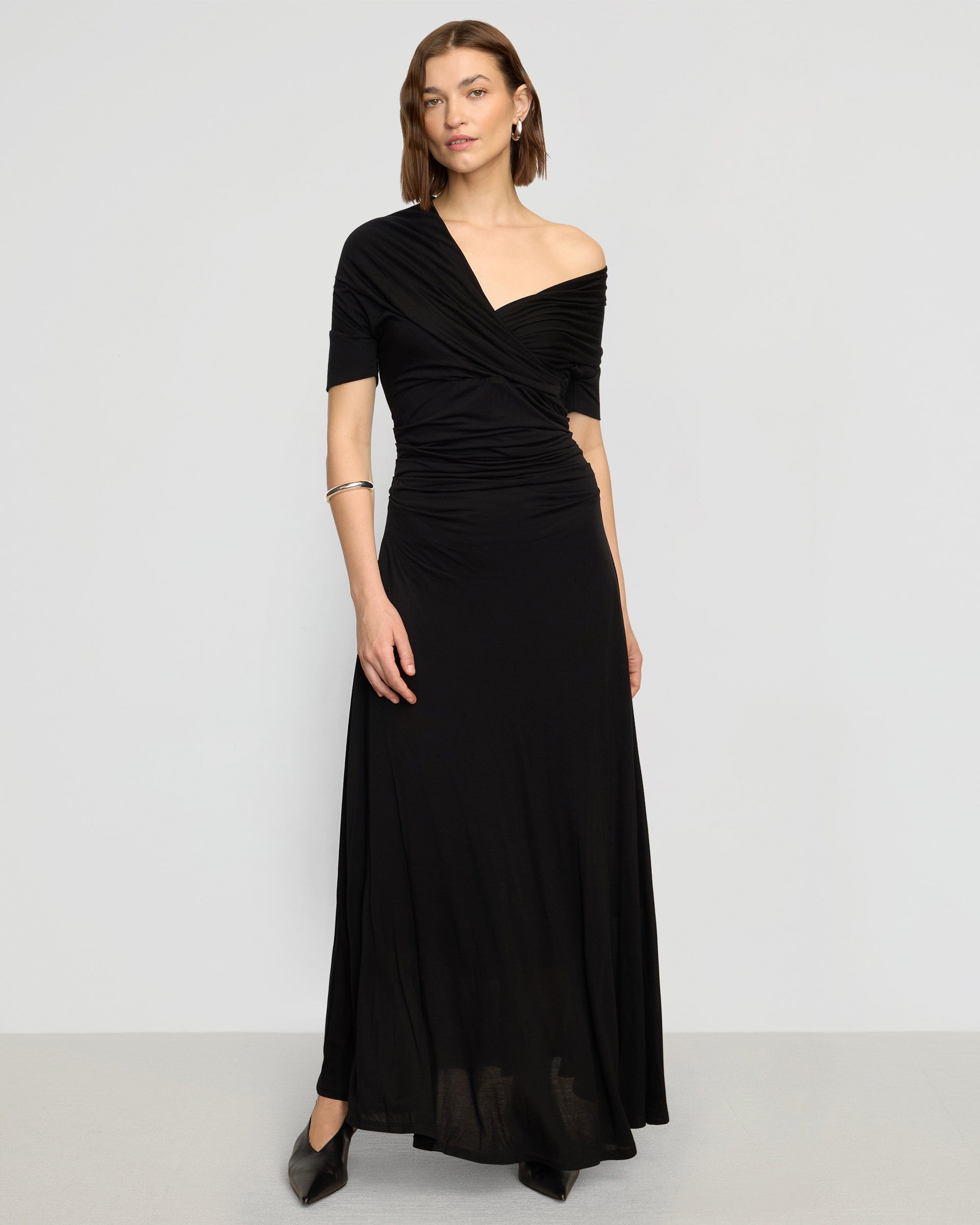 Thilda Ruched Off Shoulder Dress for Women - Elegant Bodycon Party Dress with Flowy Ruffles | Perfect for Cocktail Parties, Date Nights & Special Occasions