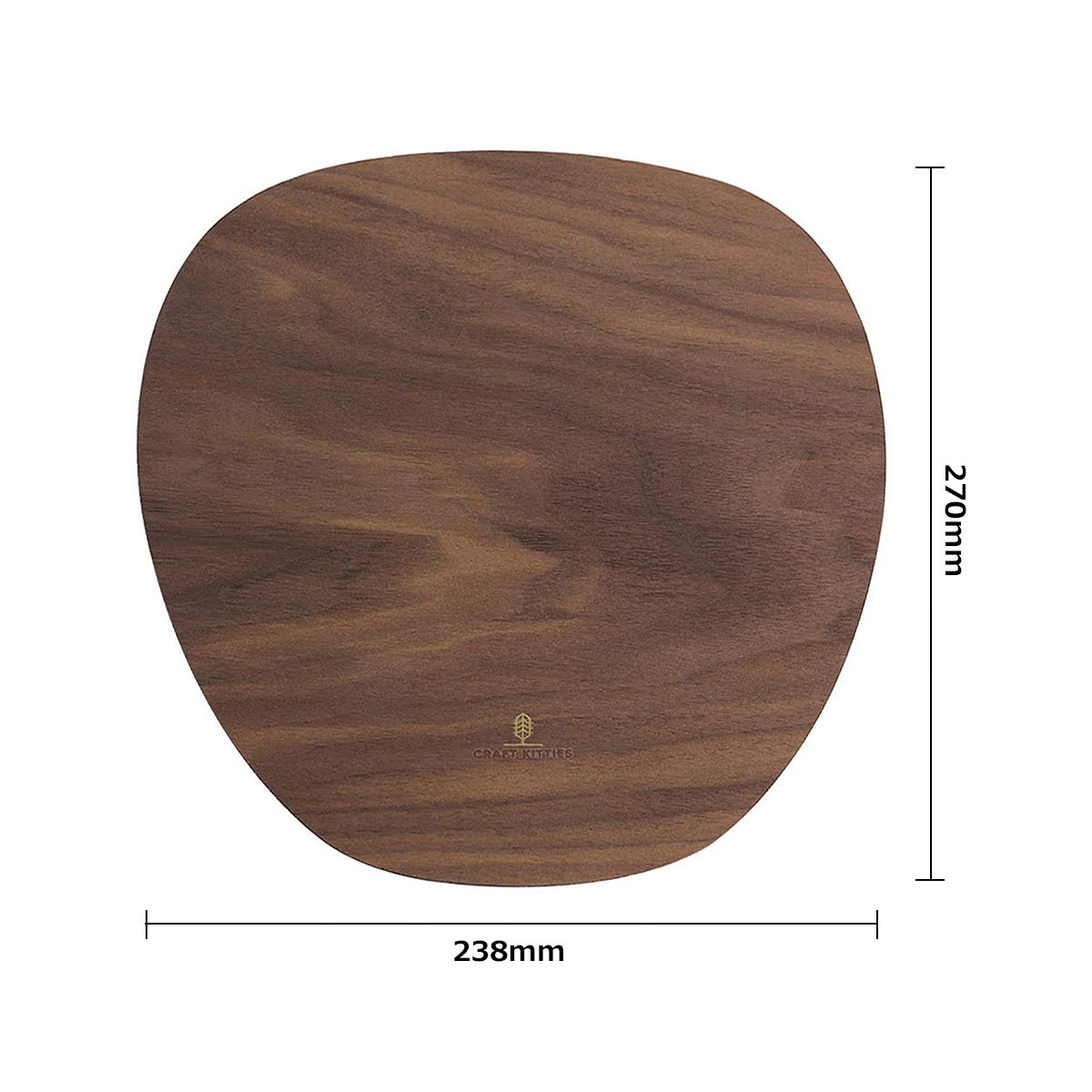 Premium Walnut Wood Gaming Mouse Pad - 9.4