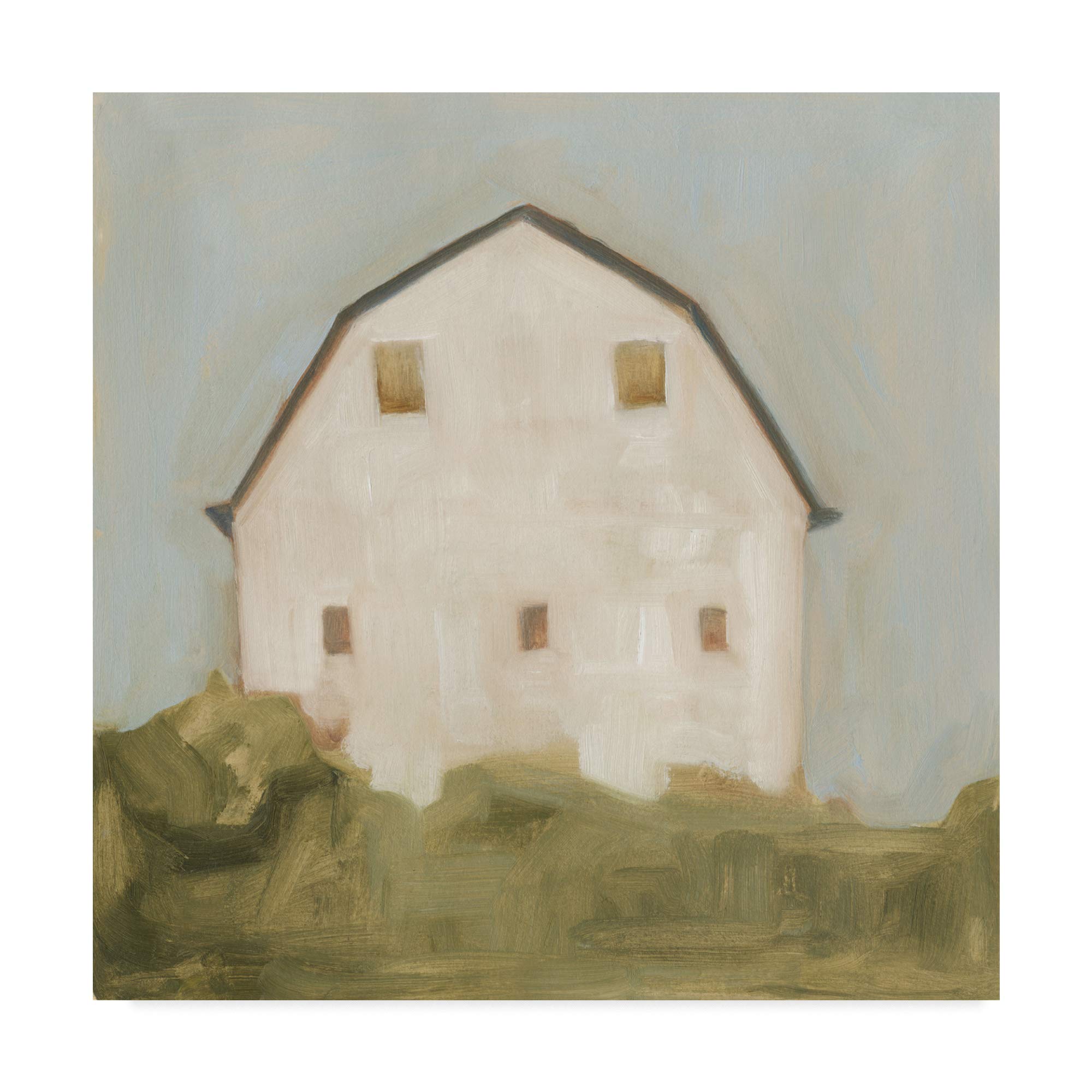 Emma Scarvey Serene Barn III - 14x14 Fine Art Print - Wall Decor for Living Room, Bedroom & Office - Modern Farmhouse Style Painting