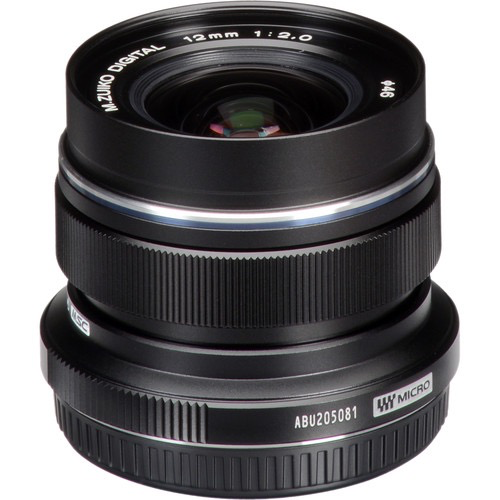 OM SYSTEM M.Zuiko Digital ED 12mm f/2.0 Wide Angle Lens (Black) - Perfect for Landscape, Street & Low Light Photography | Micro Four Thirds Mount