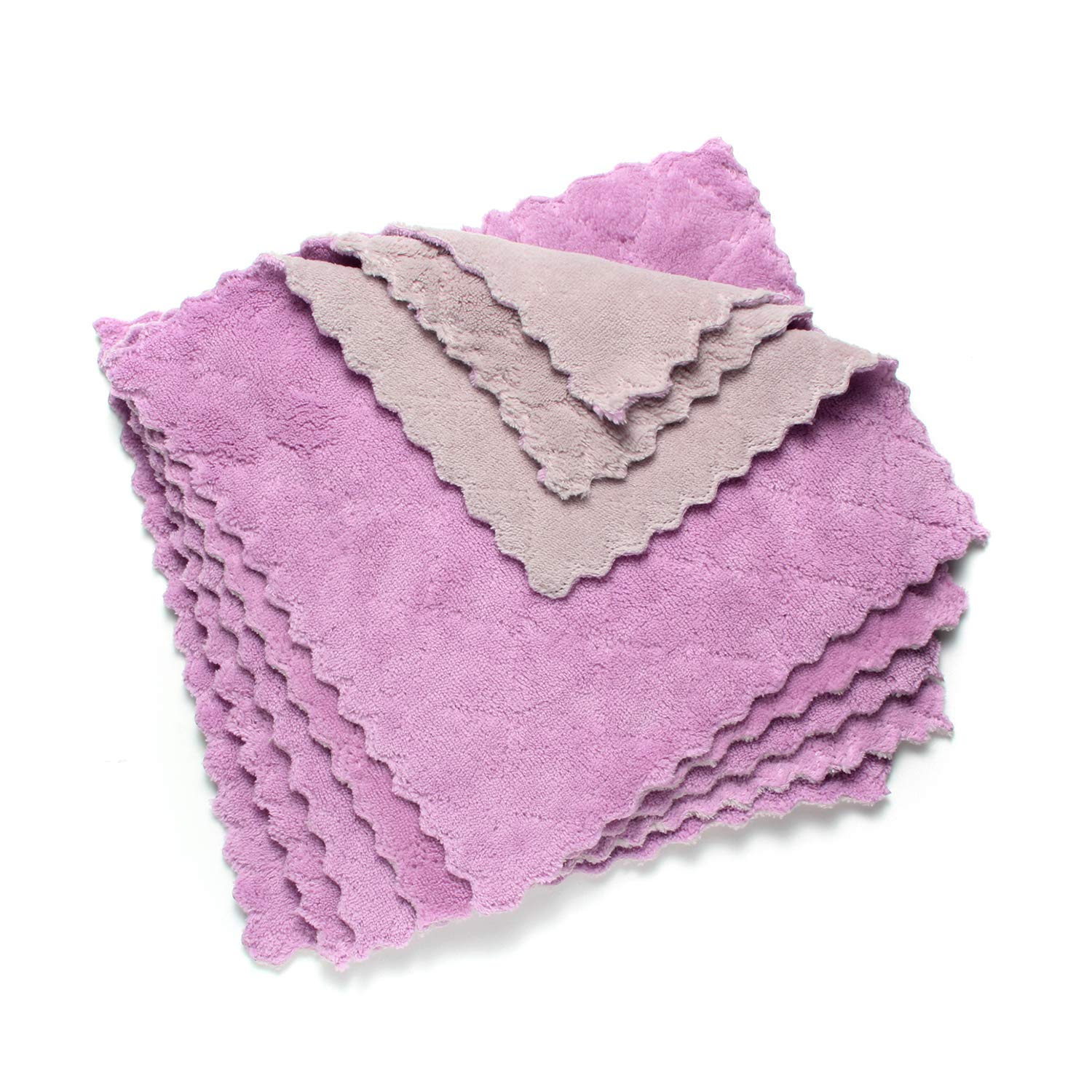 Kimteny Microfiber Cleaning Cloths - Super Absorbent & Fast Drying Kitchen Towels, Lint-Free Dish Cloths, Reusable Washcloths for Dishes, Countertops & Household Cleaning (10