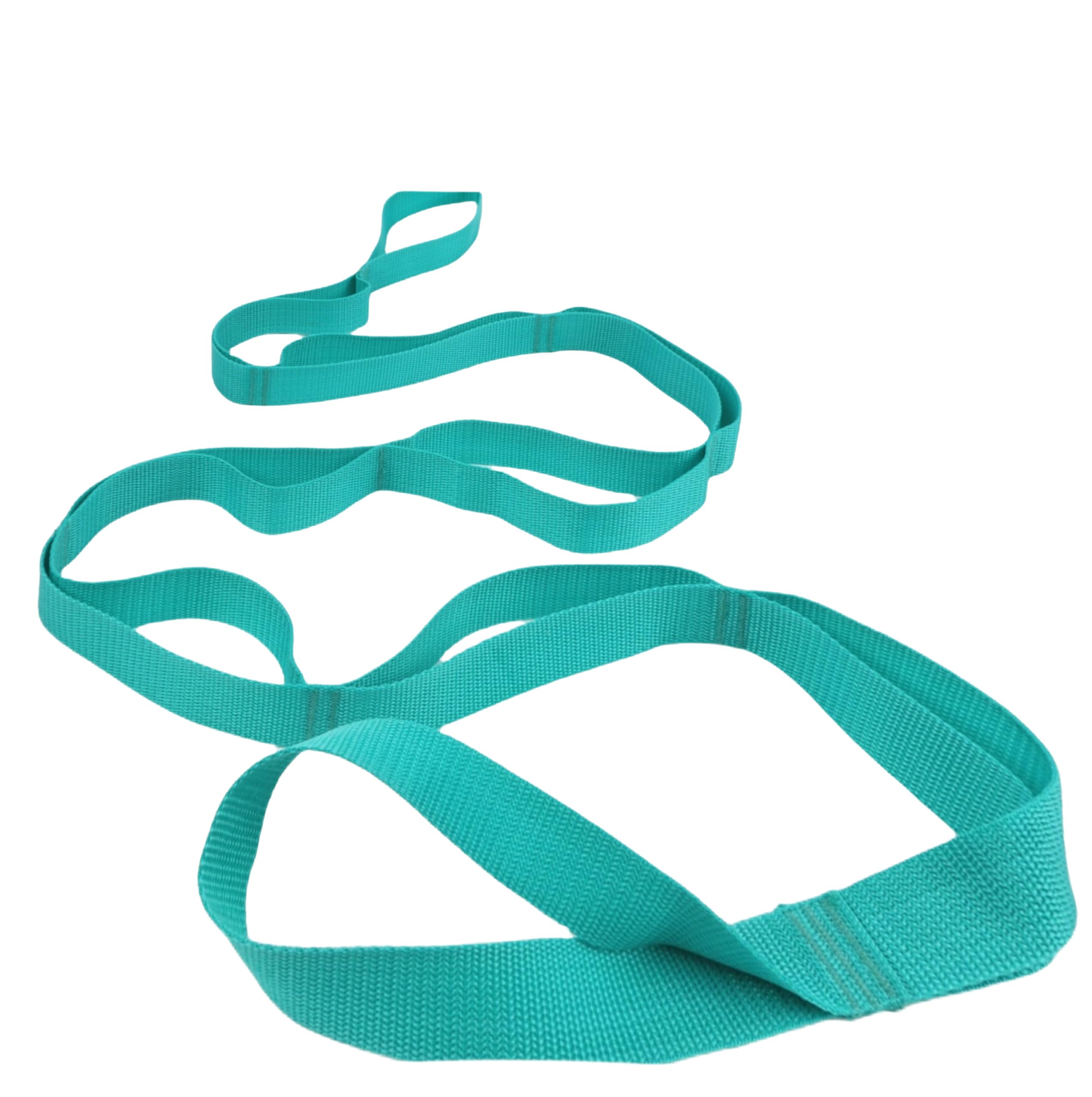 Premium Non-Elastic Yoga Stretching Strap with 10 Loops - Physical Therapy & Home Workout Equipment for Pilates, Gymnastics & Flexibility Training | Ideal for Men & Women | Perfect for Yoga Studios, Home Gym & Rehabilitation Centers