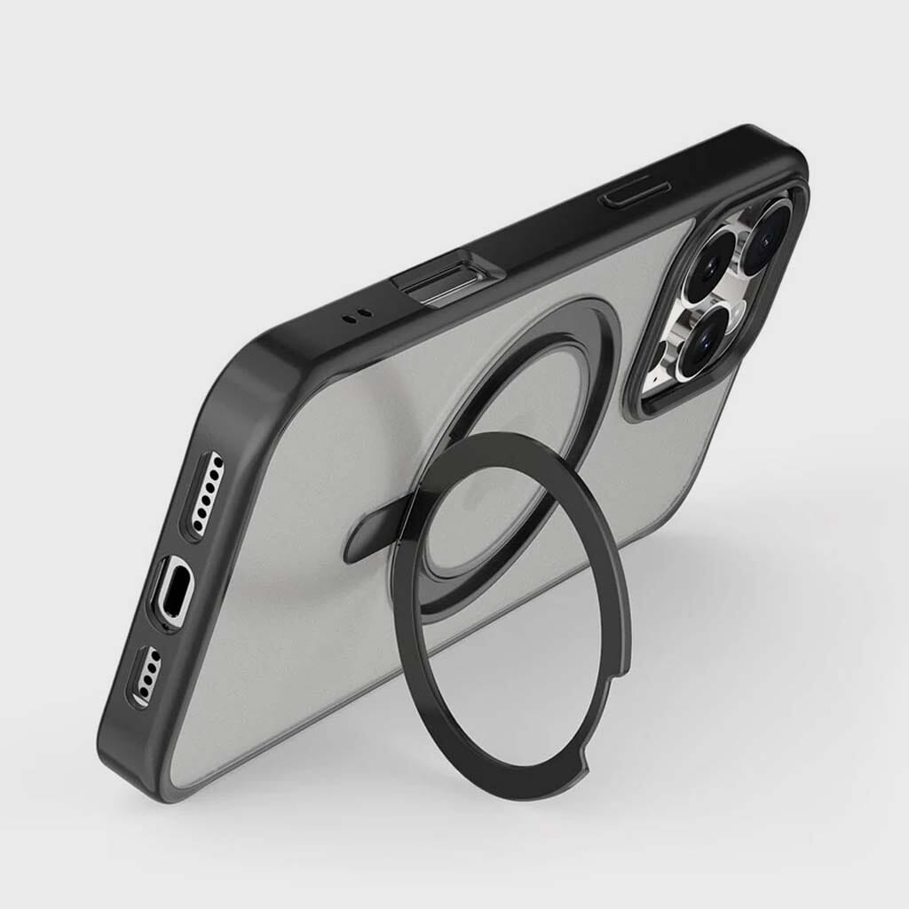 iPhone 16 Pro Frost Case with 360° MagSafe Kickstand - Shockproof Protective Cover for iPhone 16 Pro - Perfect for Work, Travel & Outdoor Activities