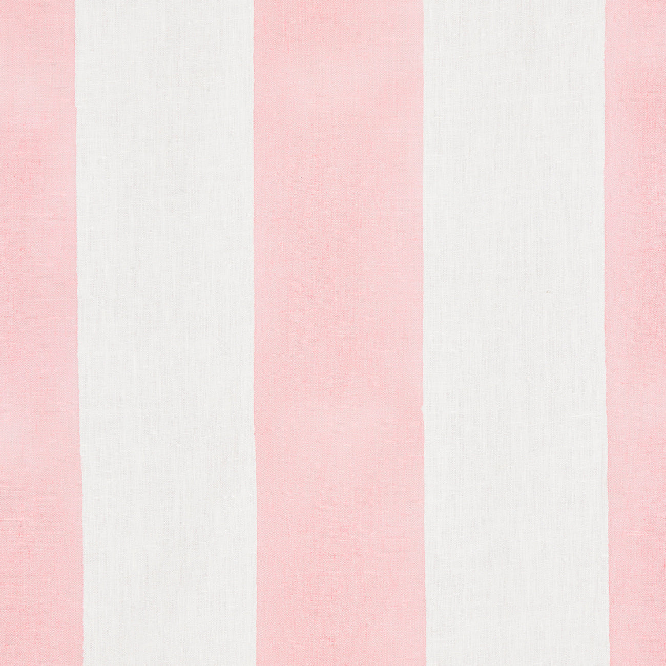 Wide Stripe Block Printed Linen Fabric - Pink Sample for DIY Crafts, Home Decor & Upholstery Projects