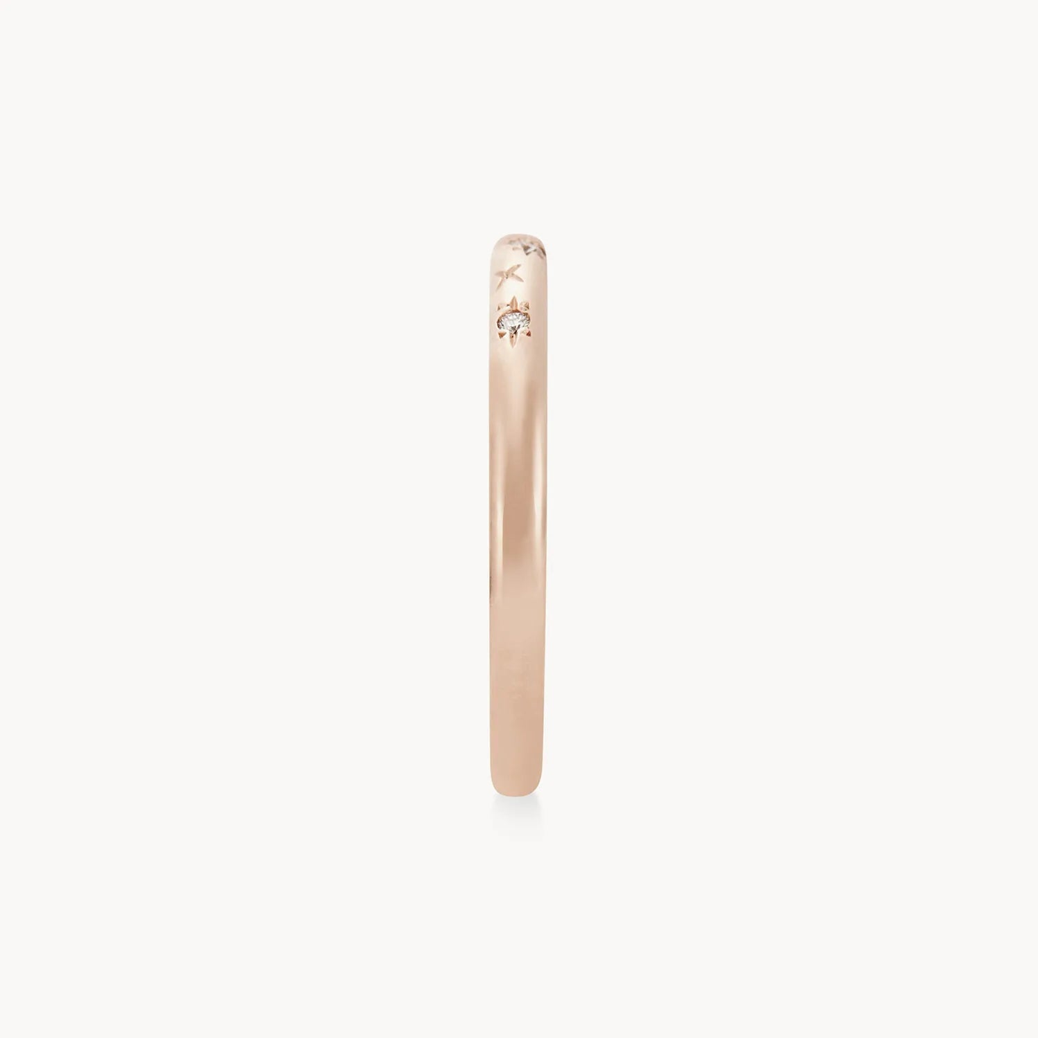 14K Rose Gold Starlight Ring with White Diamonds - Elegant Jewelry for Engagement, Wedding & Anniversary Gifts