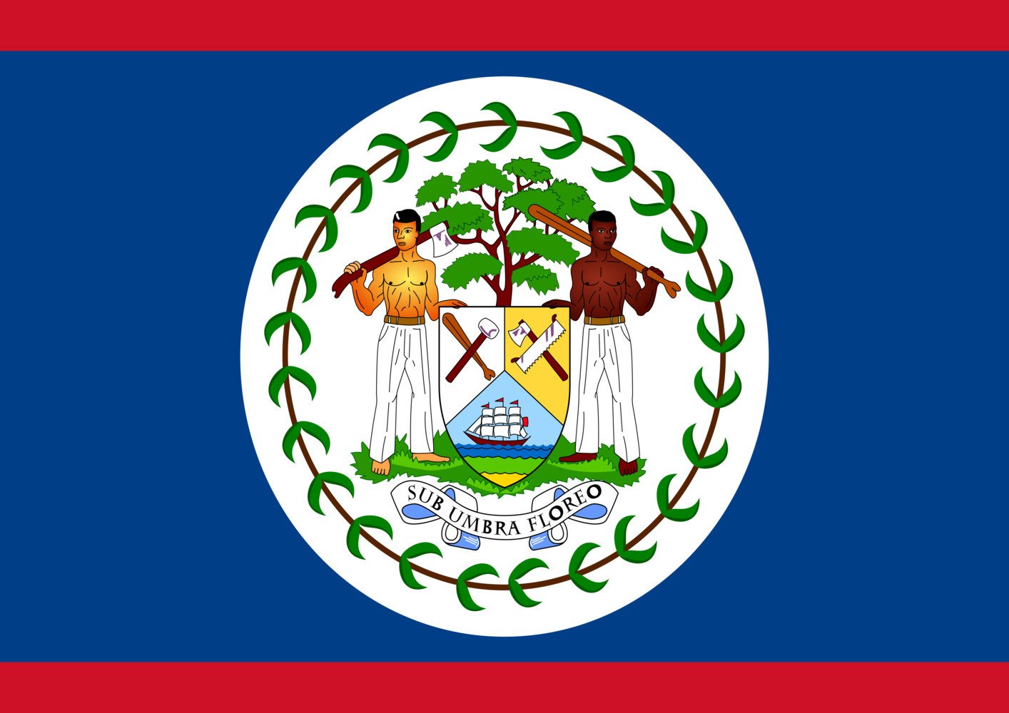 Toland Home Garden Flag of Belize 12.5 x 18 Inch - Decorative Outdoor Country Nation Flag for Yard, Garden, and Patio Decor