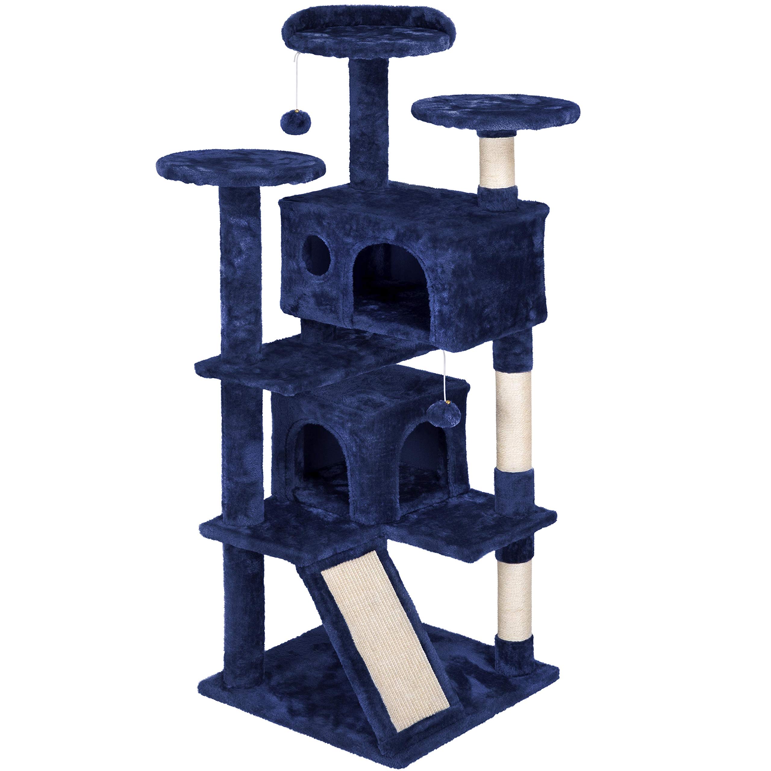 Yaheetech 55-Inch Cat Tree Tower with Sisal Scratching Posts - Multi-Level Cat Condo for Indoor Cats, Perfect for Play, Climbing & Scratching - Durable Cat Furniture for Small Spaces