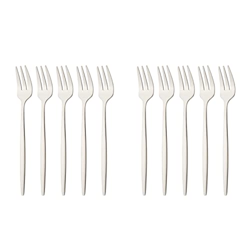Silver - 10 Pcs Cake Fork
