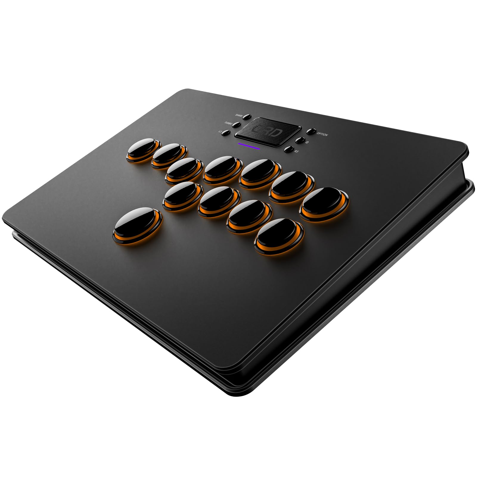 QRD S3 Wireless Arcade Fight Stick - Compatible with Nintendo Switch, PS4, PS3, PS2, Xbox 360, PC, Mac, iOS, Android & TV Box | Leverless Design with Touchpad, Phone Holder, 3.5mm Audio Jack & 5 Low-Latency Modes (Model S3-AB04) | Perfect for Fighting Games, Retro Gaming & Esports Tournaments