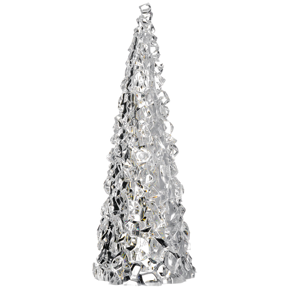 12 Pack of Clear Iced Look Cone Shaped Topiary Trees - Perfect for Winter Wedding Decor, Christmas Centerpieces, and Holiday Home Decorations