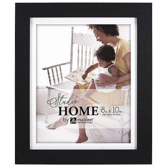 Malden 2420 80 8x10/9x11 Black Studio Frame - Premium Picture Frame for Photos, Artwork & Certificates - Perfect for Home Decor, Office Display & Gift Giving