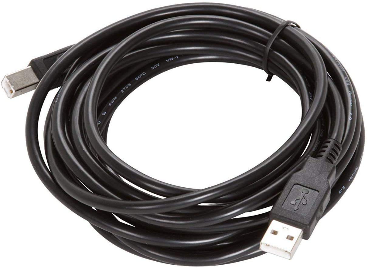 15 FT High Speed USB 2.0 Printer Cable - Compatible with HP C6518a, Epson, Canon, Dell, Kodak, Lexmark Printers | Durable & Reliable for Home Office & Business Use | Lifetime Warranty