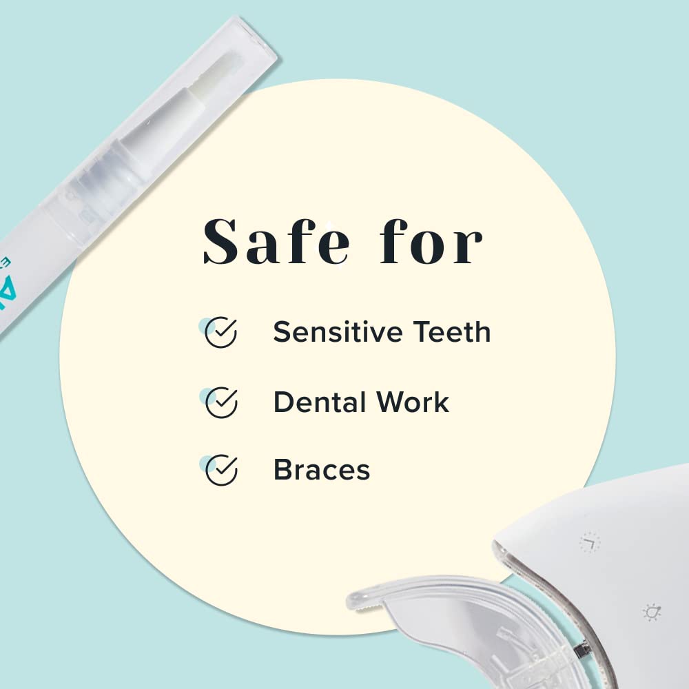 Autobrush LED Teeth Whitening Kit - Complete Home Whitening System with 30 Treatments (White) | Professional Dental Care for Brighter Smile at Home, Travel & Special Occasions