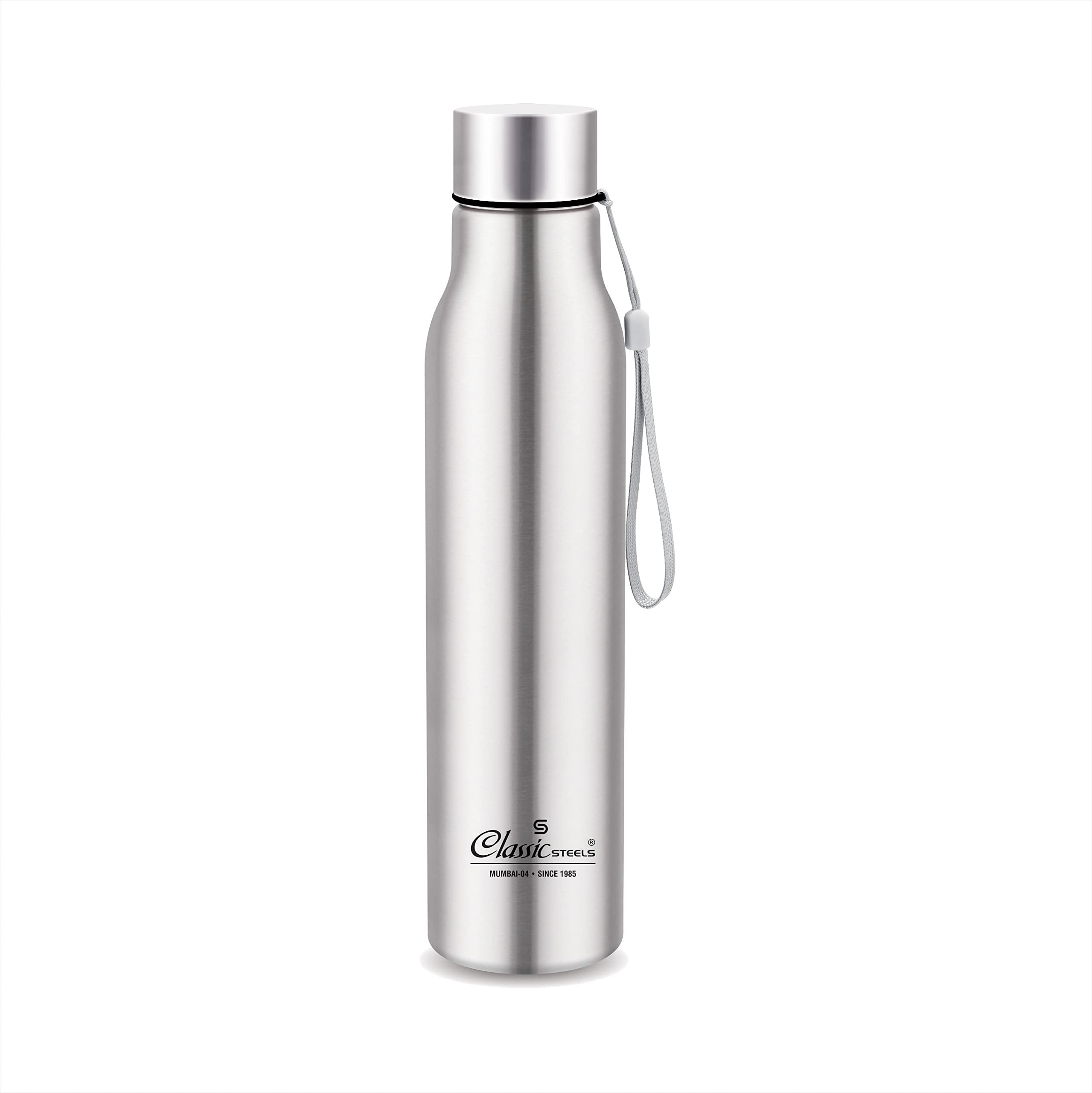 Classic Steels Easy Jinnie 750ml Leak Proof Stainless Steel Water Bottle - Single Wall, Matte Finish | Perfect for Gym, Office, Hiking, Travel & Home Use | BPA Free & Durable for Daily Hydration