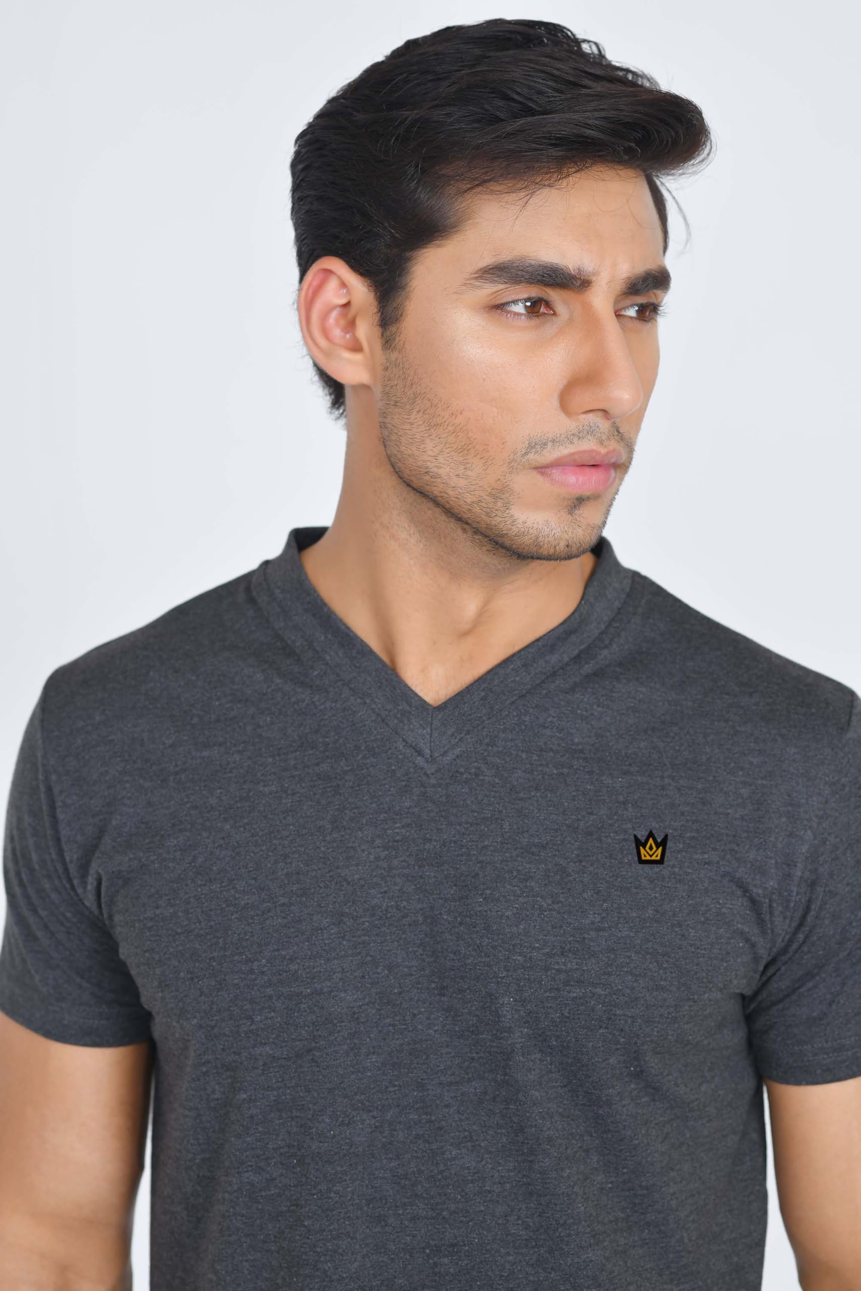 JRC Just Royal Clothing Pack of 4 Men's Short Sleeve V-Neck T-Shirts - Soft Cotton Casual Tees for Everyday Wear | Gym, Lounge, Streetwear