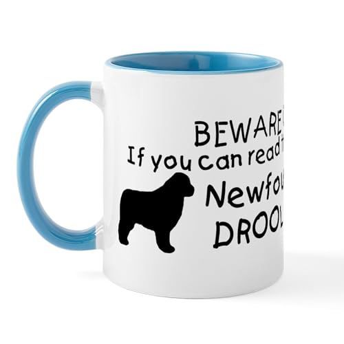 White/Blue Inside - Newfoundland Dog Drool Zone Mug