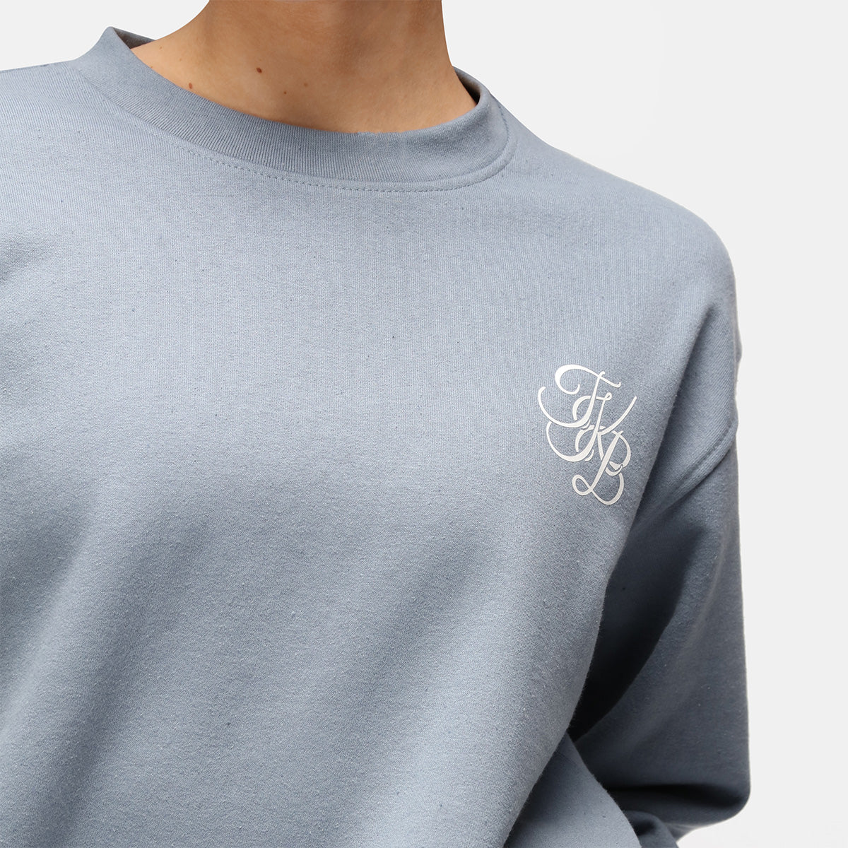 TKB Stone Blue Unisex Sweatshirt - Soft Cotton Pullover Hoodie for Men & Women | Casual Streetwear, Loungewear & Outdoor Activities