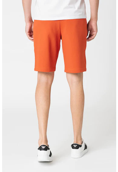 Armani Exchange Men's Orange Shorts with Triple Pockets - Casual Summer Shorts for Beach, Gym, and Outdoor Activities
