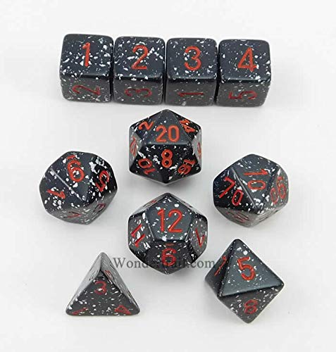Koplow Games Space Elemental Polyhedral Dice Set - 10pc RPG Dice Collection in Storage Tube | Perfect for Dungeons & Dragons, Pathfinder & Tabletop Gaming