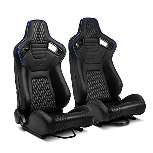 Black Snake Pattern with Top Blue Stitching