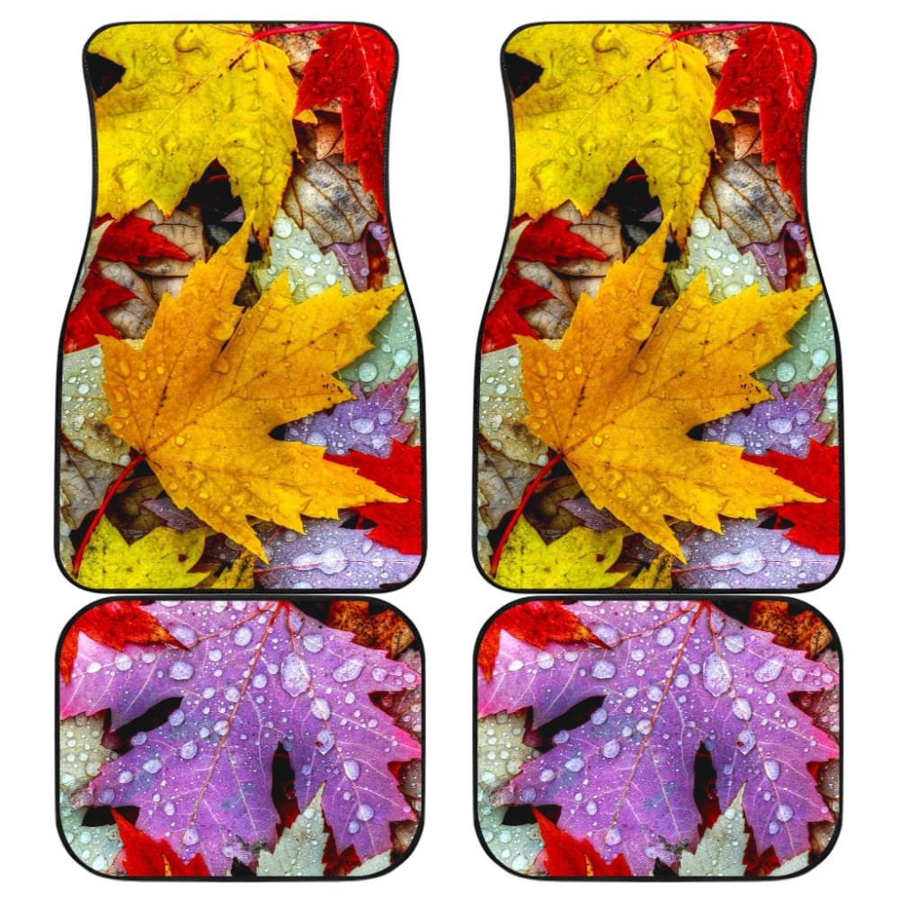 Premium Autumn Leaves Car Floor Mats - All-Weather Protection & Stylish Design for SUVs, Sedans & Trucks - Perfect for Fall Road Trips & Seasonal Decor