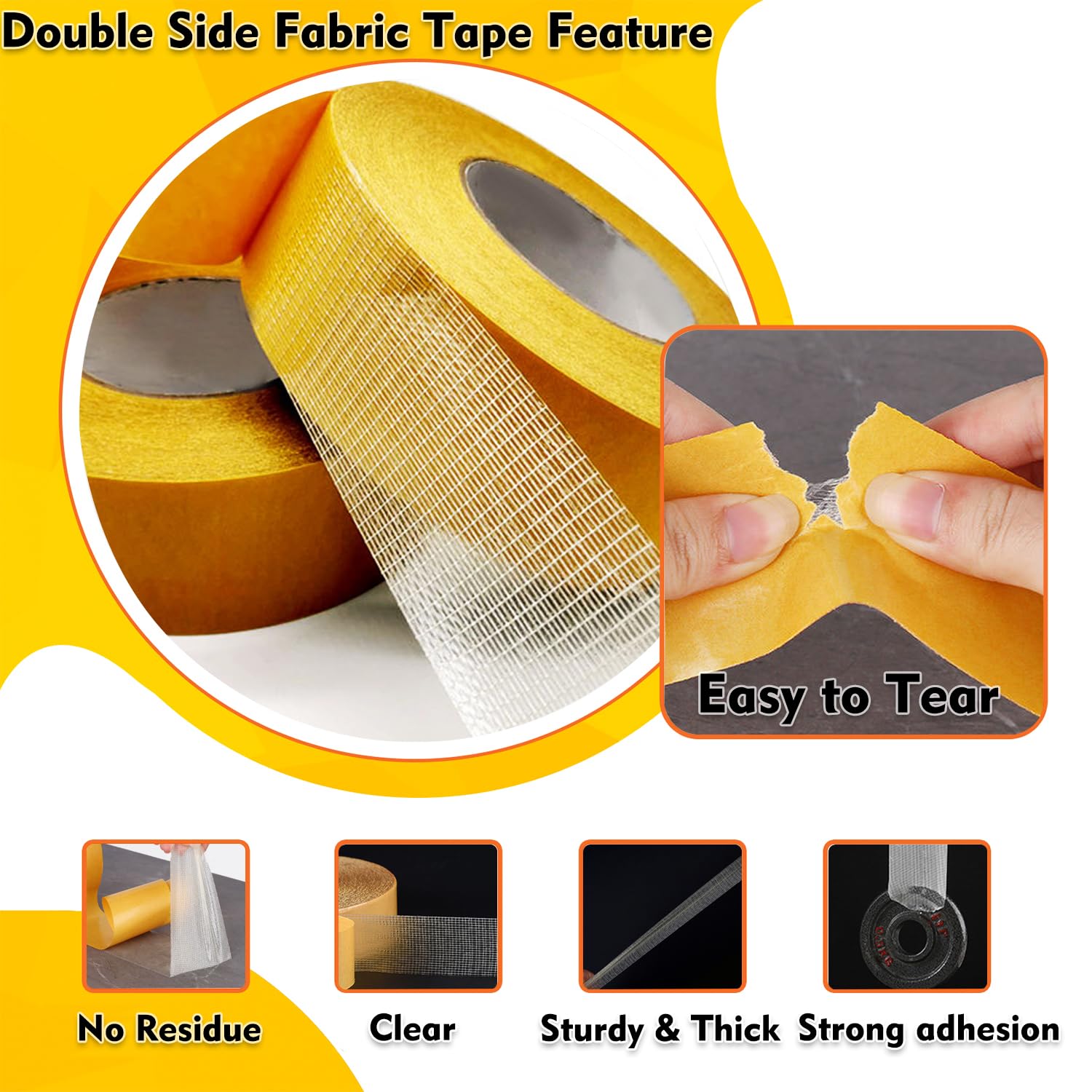 Double Sided Fabric Tape Heavy Duty - 0.79