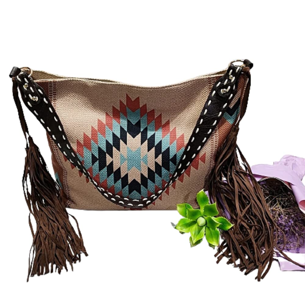 Bohemian Tassel Crossbody Shoulder Bag for Women & Teen Girls - Stylish Work Tote & Everyday Purse for School, Office, and Travel Accessories