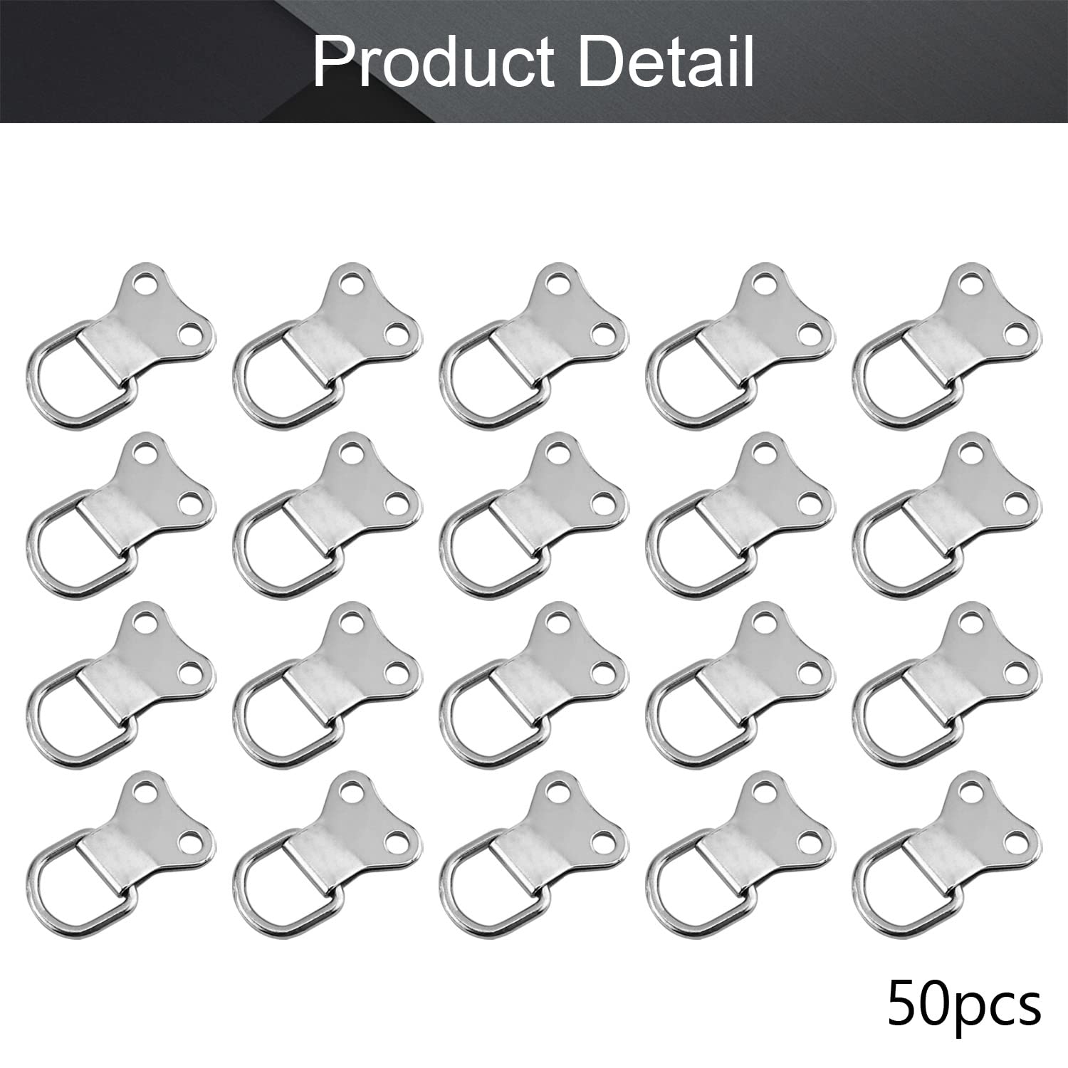 MroMax 50PCS Silver Picture Frame Hooks 1.42