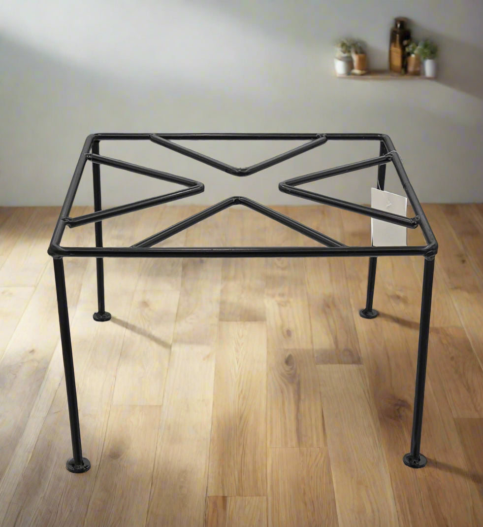 12x8 Inch Square Stand in Black - Perfect for Displaying Art, Photos, and Decor in Home or Office