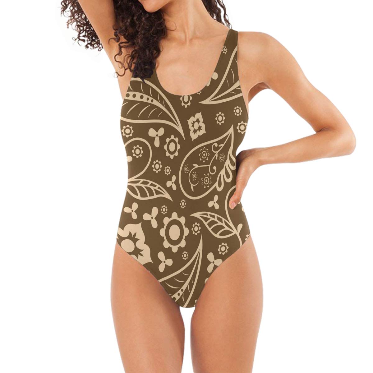 Women's Paisley One-Piece Swimsuit for Beach & Pool