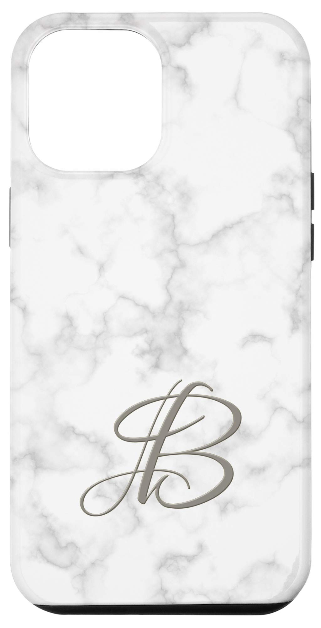 iPhone 12 Pro Max Custom Monogram Phone Case - Personalized Alphabet Letter B Design - Durable Protective Cover for Work, Travel & Everyday Use