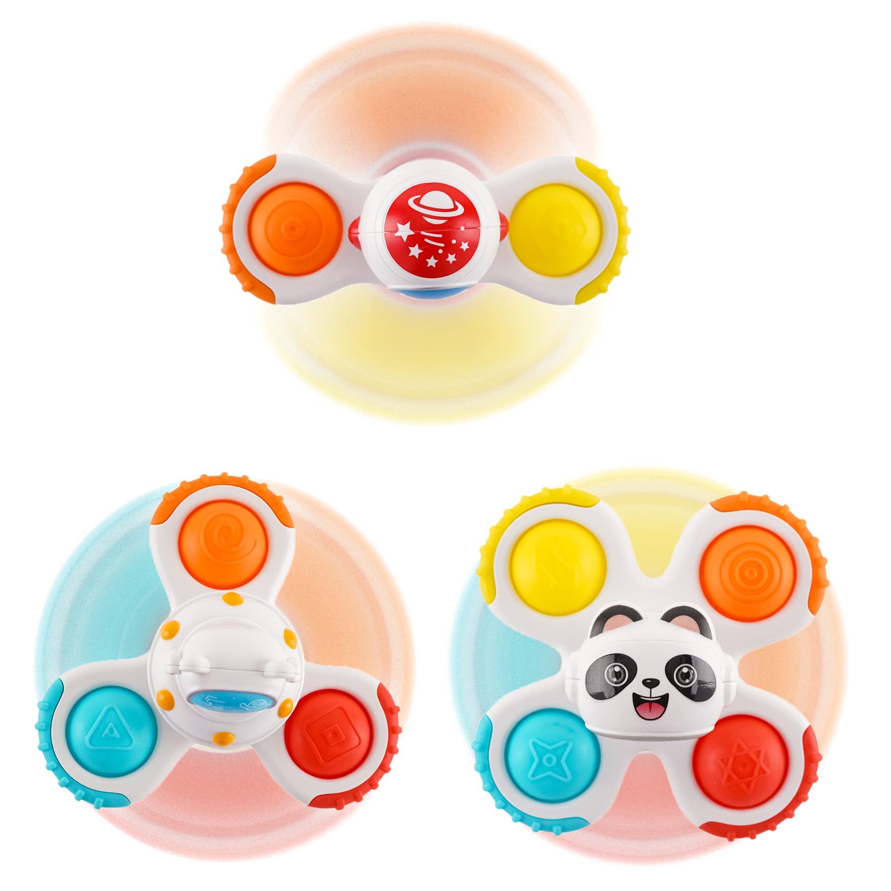 Best Suction Cup Spinner Toy for Babies 12-18 Months - Fun Bath Toys for Toddlers 1-3 Years Old - Sensory Learning Toy for Boys & Girls - Perfect 1st Birthday Gift for Sensory Play & Bathtime Fun