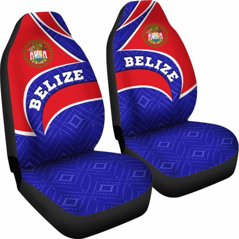 Premium Belize Car Seat Covers with Coat of Arms Design - Durable & Stylish Car Accessories for Jeep, SUV, Truck - Perfect for Travel, Road Trips & National Pride Display